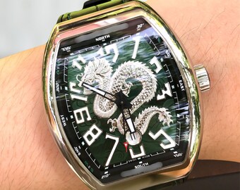 Green FM Dragon King Vanguard 43MM Men's Watch