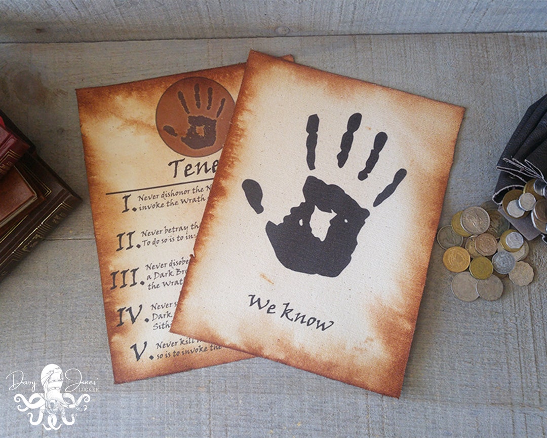 We Know Five Tenets Package Parchment Paper Skyrim Dark Brotherhood - Etsy