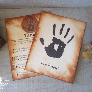 Pergamino de lona hecho a mano - Pergamino impermeable para LARP - Decoración de boda vintage - Pergamino impreso personalizado - Accesorio de pergamino medieval