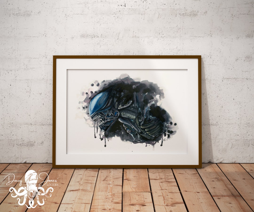 Alien Print Fan Art Wall Decor Movie Poster Gift - Etsy