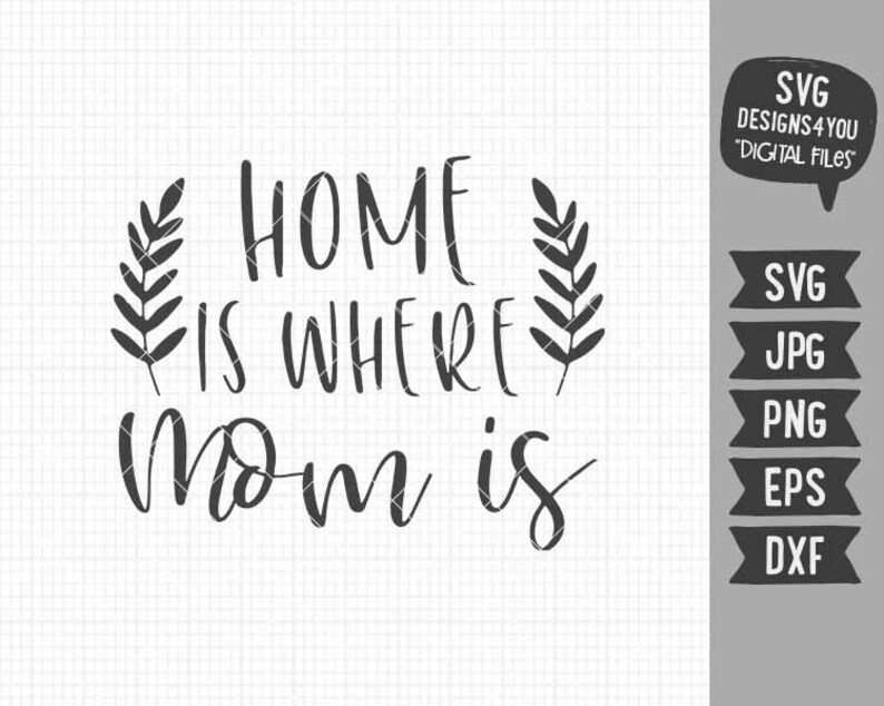 Download Home Is Where Mom Is Svg Mother S Day Svg In Eps Dxf Svg Etsy SVG, PNG, EPS, DXF File