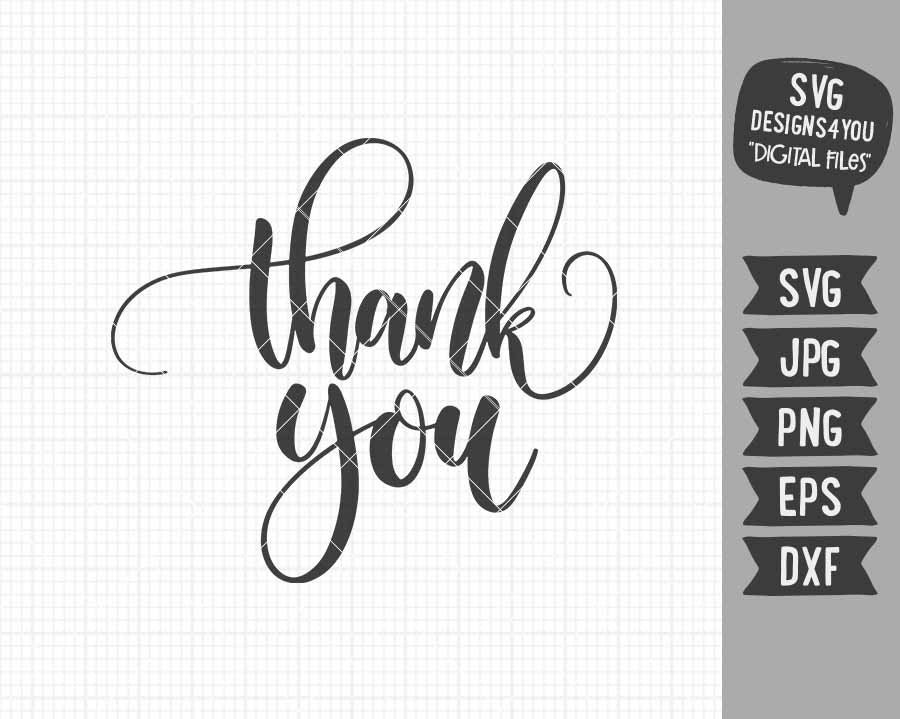 Download Thank You Svg Clipart Wedding Thank You Svg Thank You Card Etsy