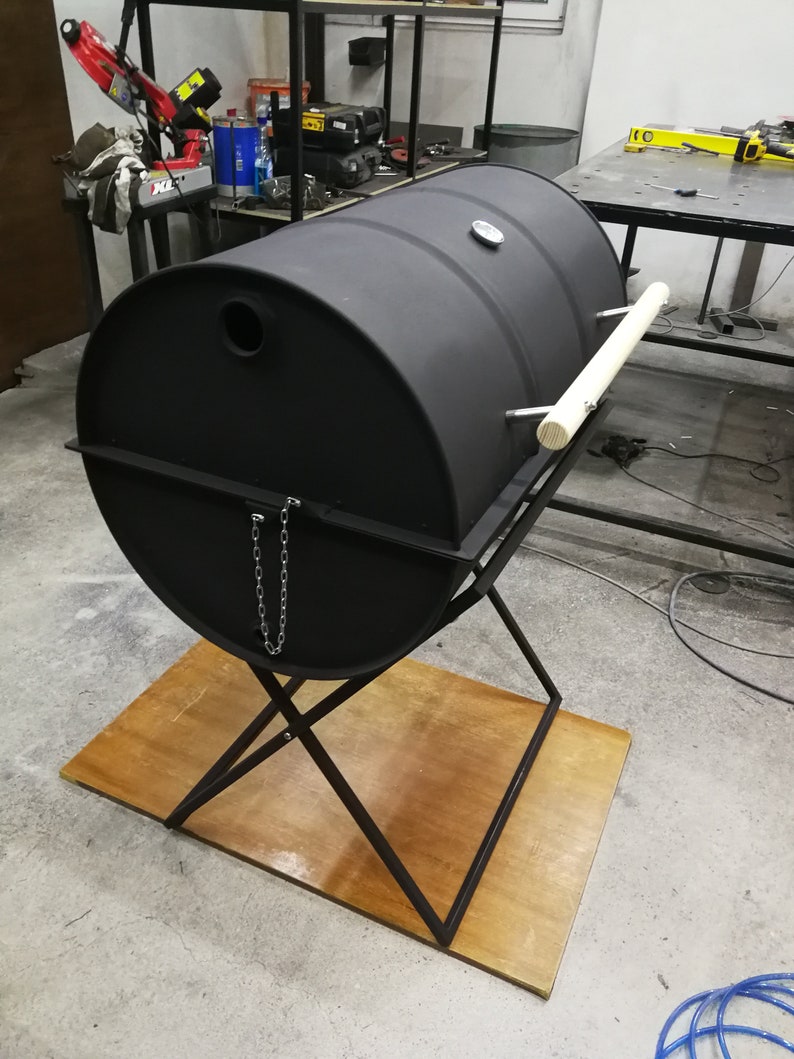 Oil Drum Barrel Barbecue Smoker BBQ Charcoal Oil Drum FULL Etsy