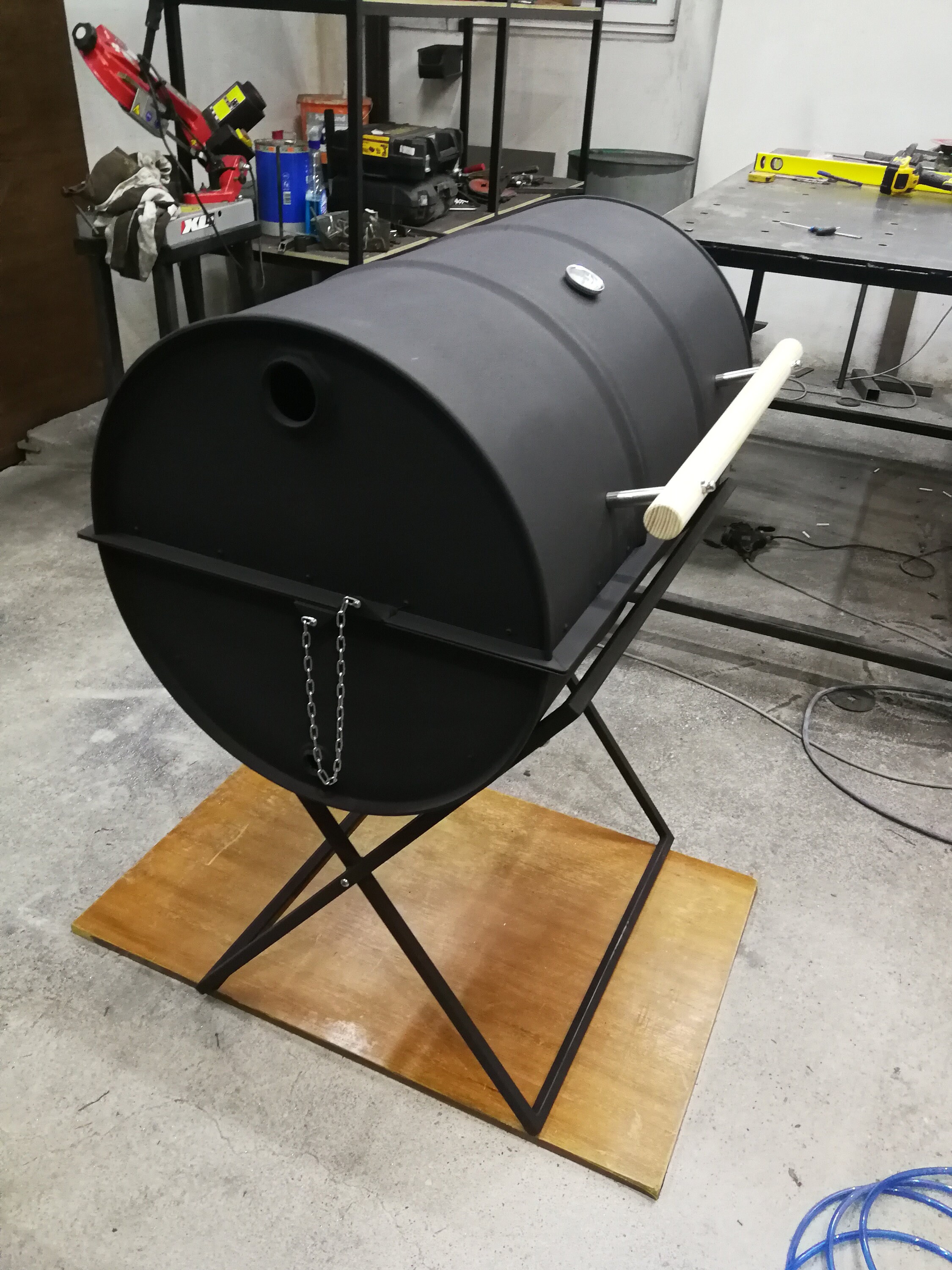 Oil Drum Barrel Barbecue Smoker BBQ Charcoal Oil Drum FULL Etsy