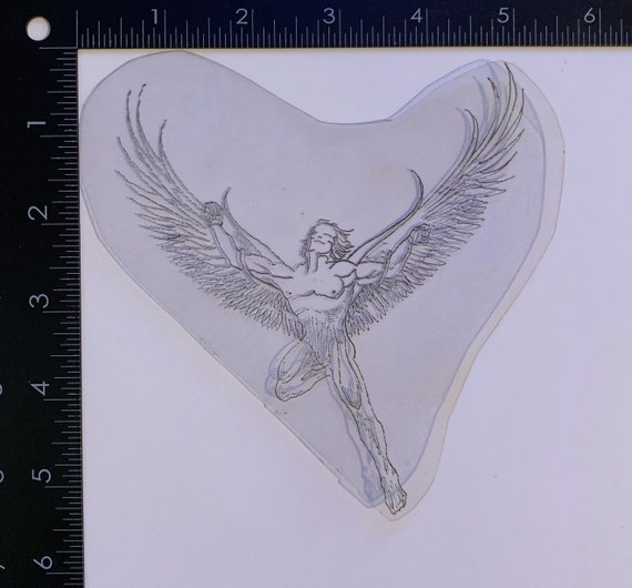 Authentic Vintage Acetate Tattoo Stencil