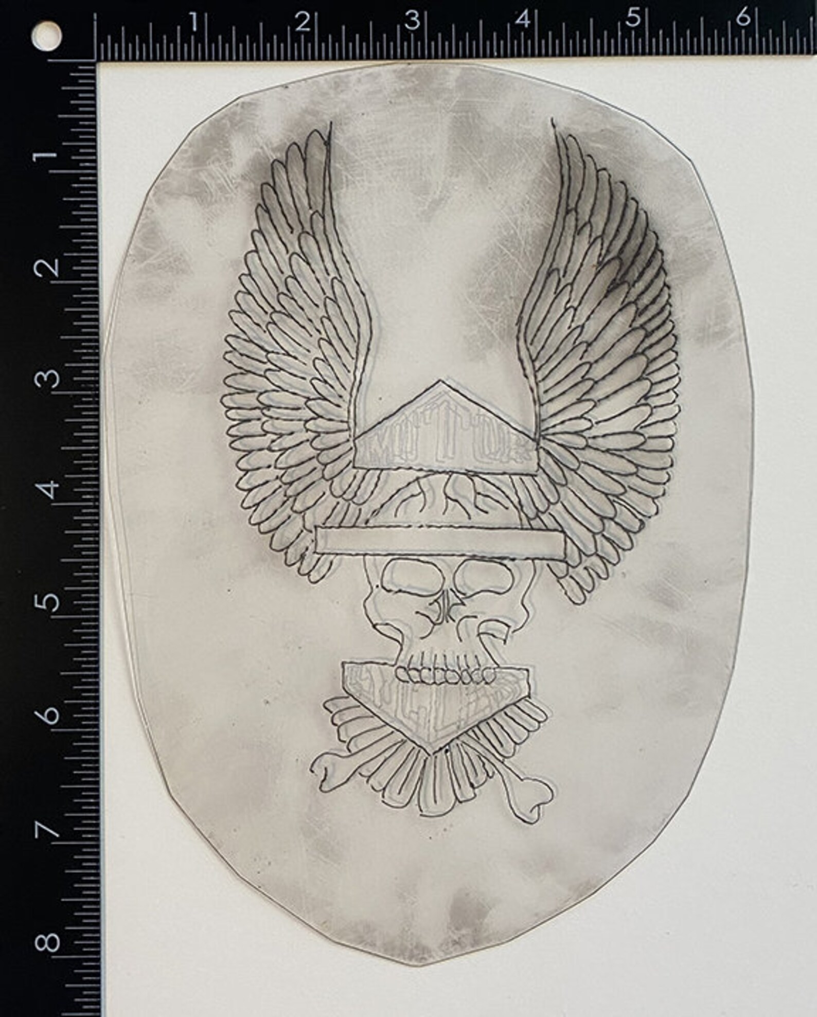AUTHENTIC Vintage Acetate Tattoo Stencil Etsy