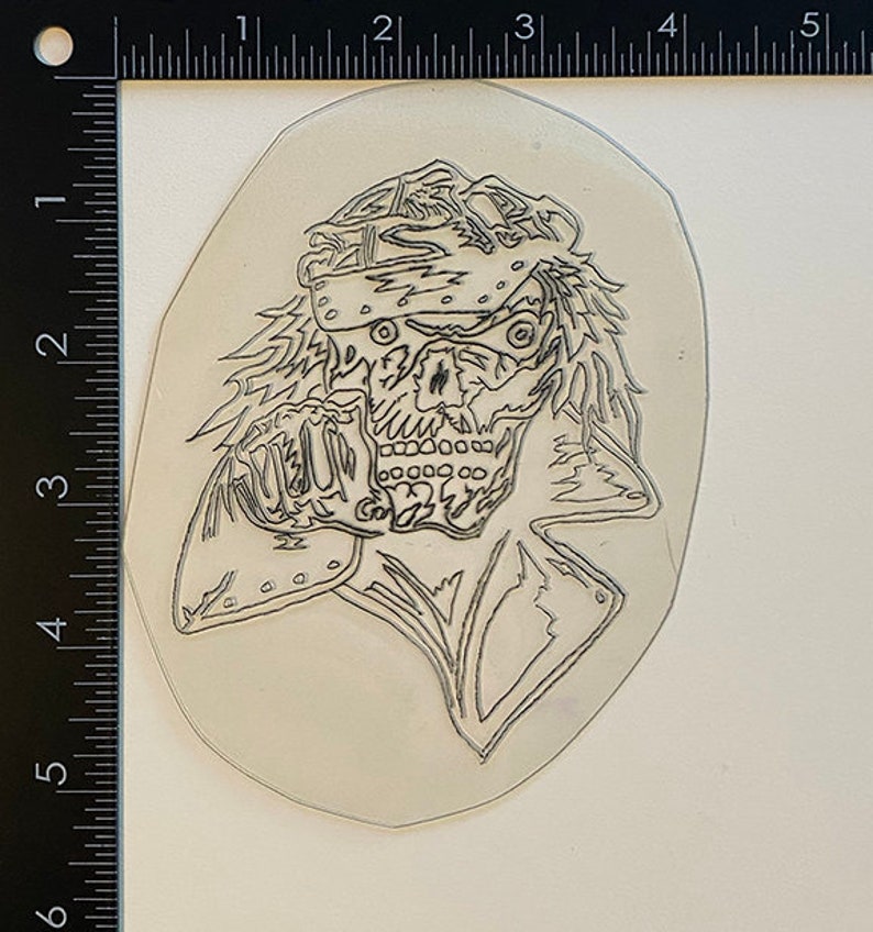 AUTHENTIC Vintage Acetate Tattoo Stencil Etsy