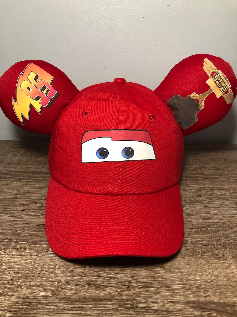 Lightning McQueen inspired ear hat Pixar Cars Cars hat Etsy