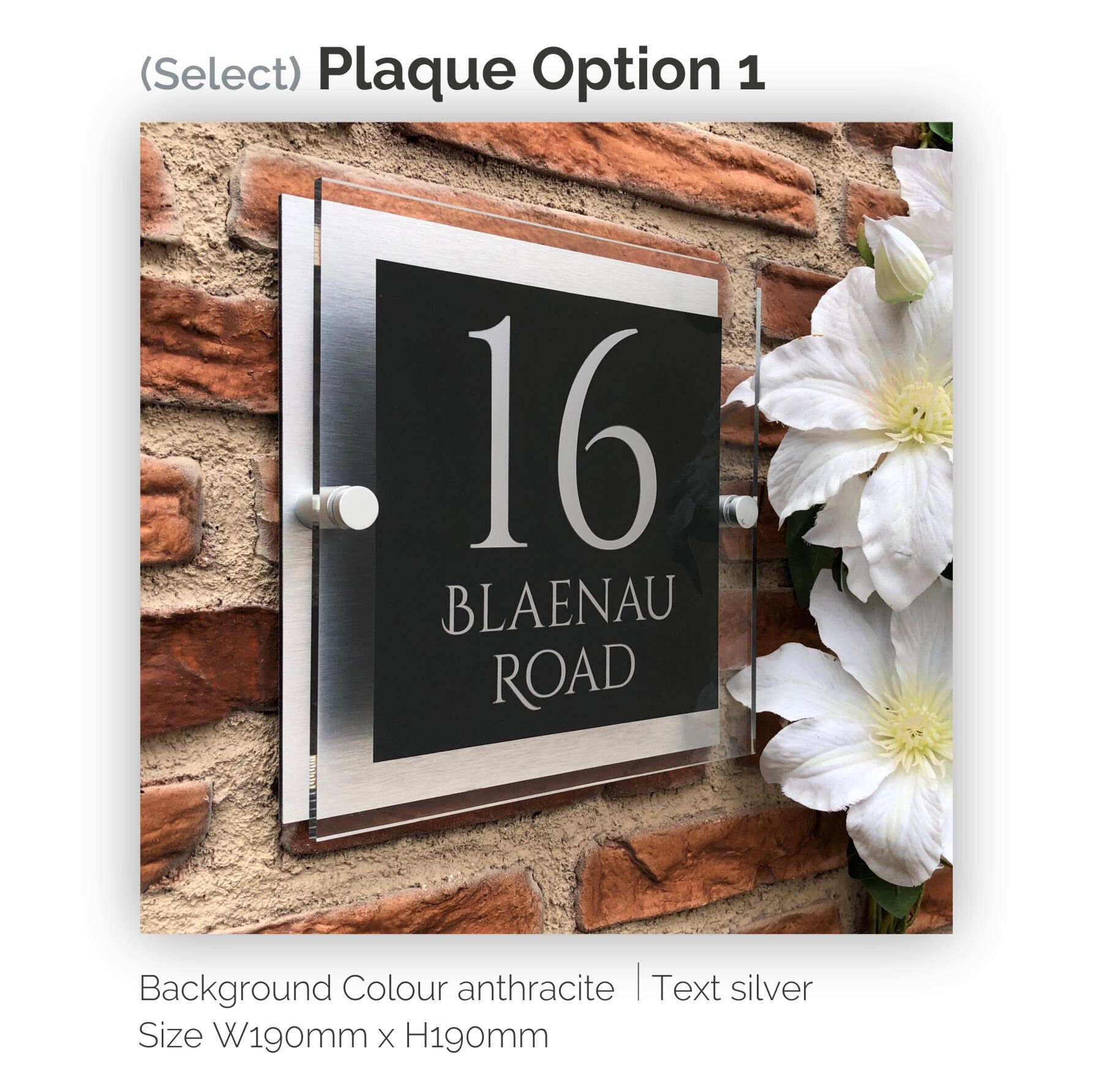 Modern Personalised Home Door Address Wall Plaque Sign Block Etsy