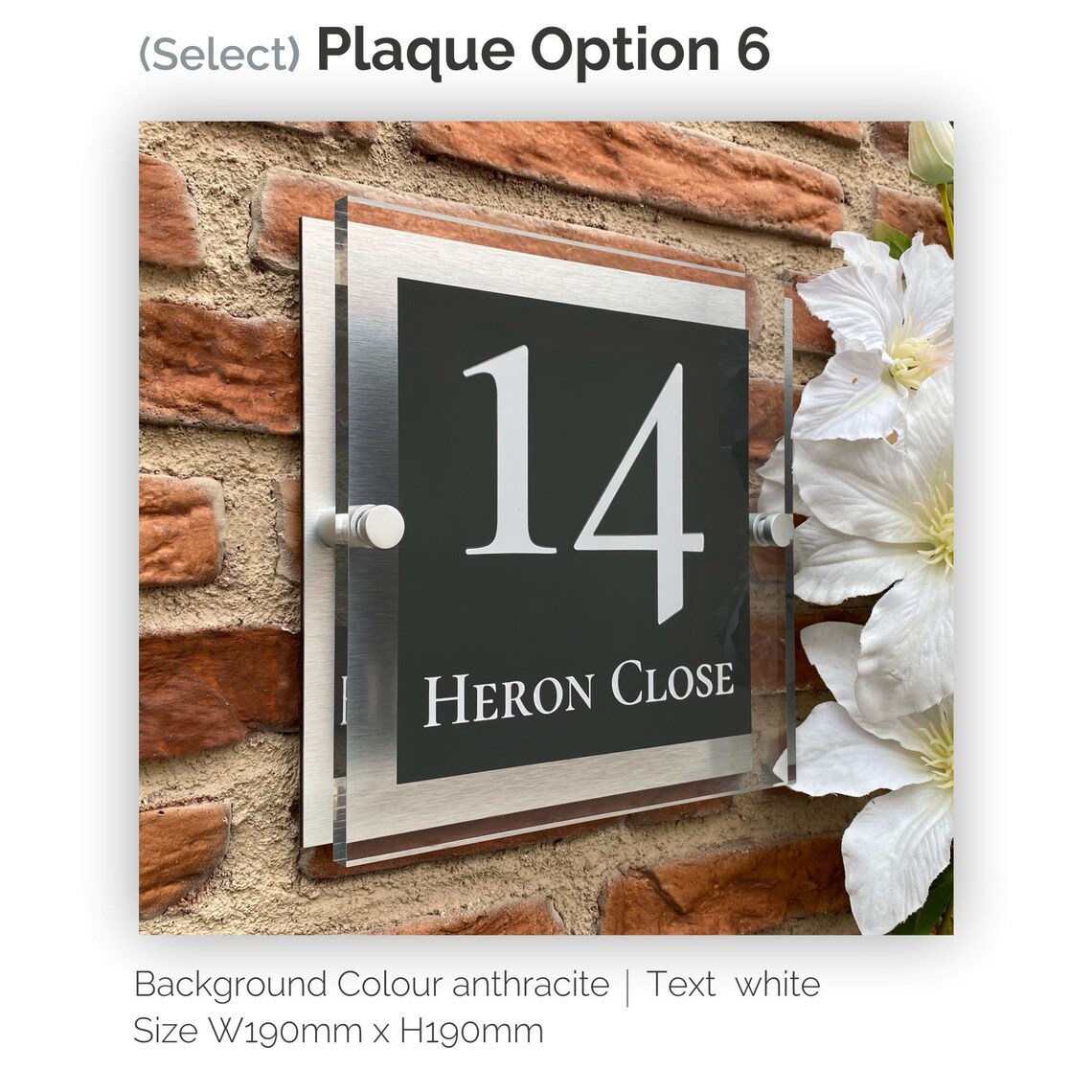 Modern Personalised Home Door Address Wall Plaque Sign Block Etsy