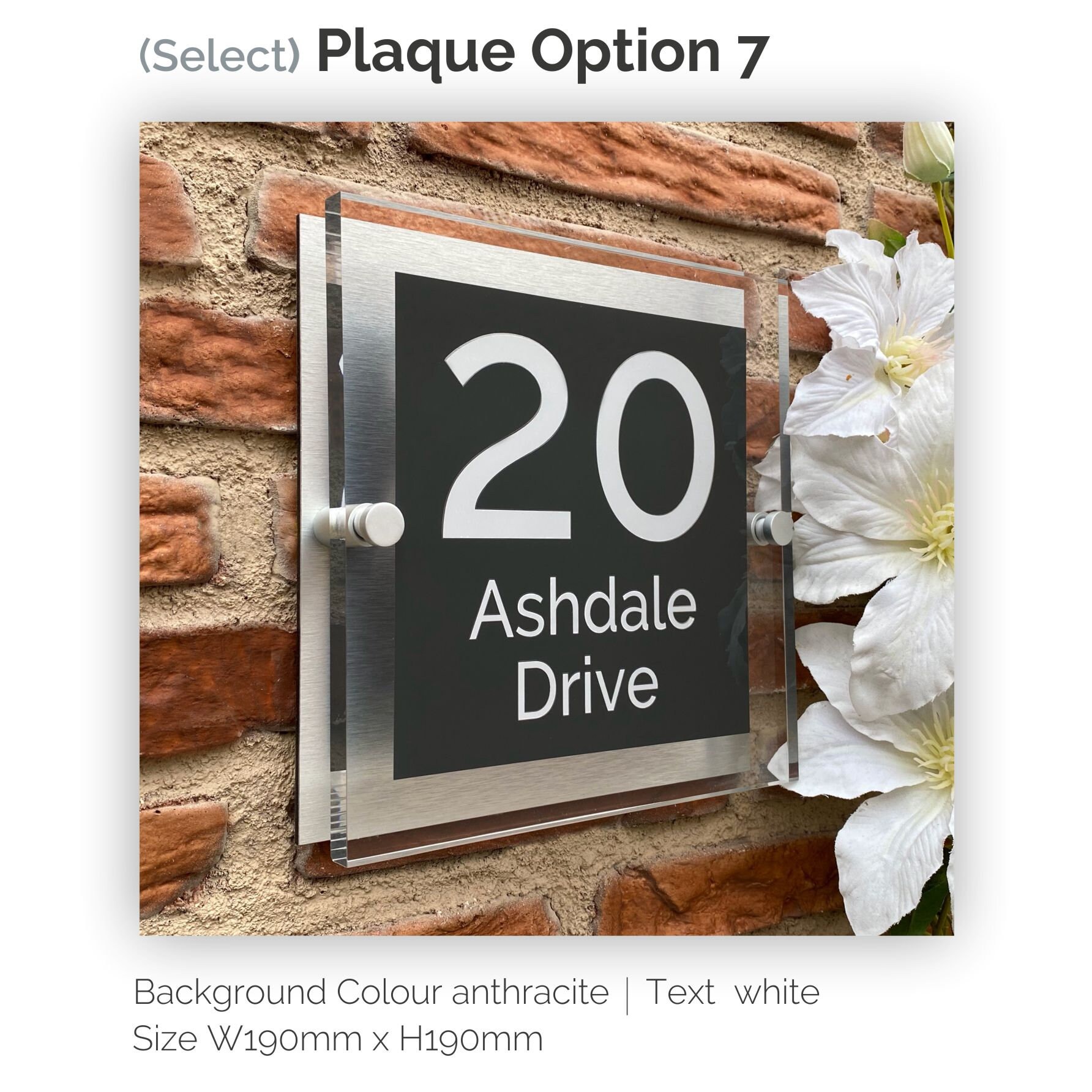 Modern Personalised Home Door Address Wall Plaque Sign Block Etsy