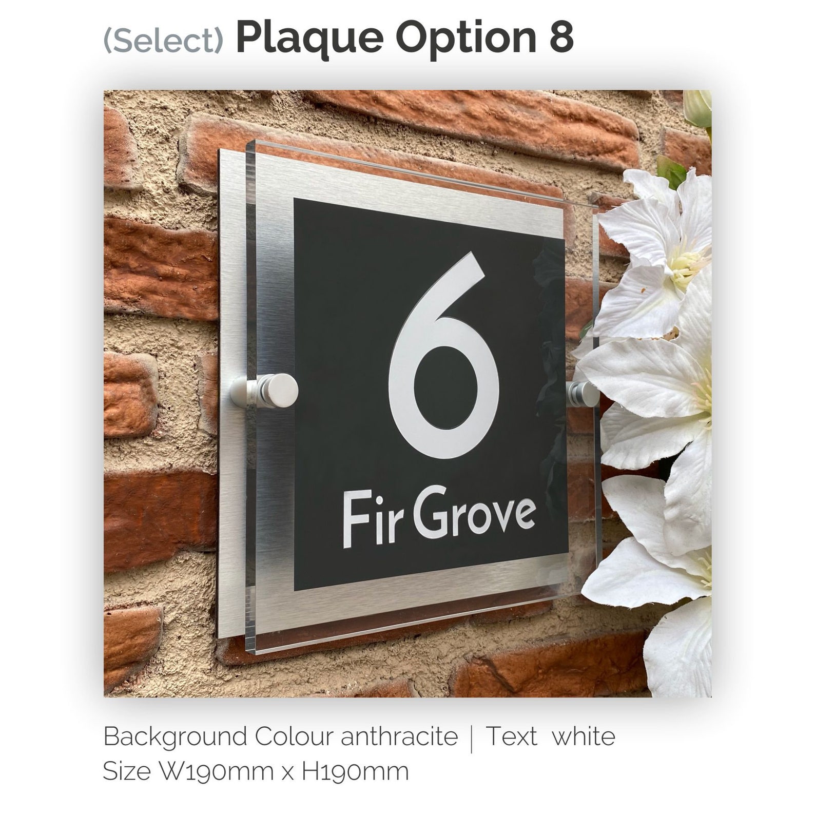 Modern Personalised Home Door Address Wall Plaque Sign Block Etsy