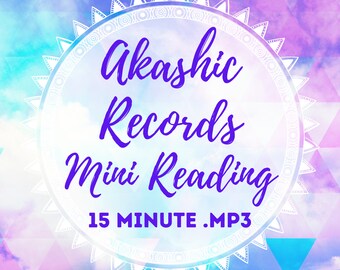 Akashic Records Reading Audio Recording 15 Minute Intuitive Guidance One Question Mini Reading Life Purpose Relationships Energy Reading