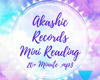 Akashic Records Reading Audio Recording 20 Minute Intuitive Guidance One Question Mini Reading Life Purpose Relationships Energy Reading