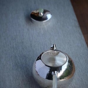 Silber Chinesische Teekanne | „The XīShī“ 西bezuglich das klassische Design mit Jadegriff Bild 8