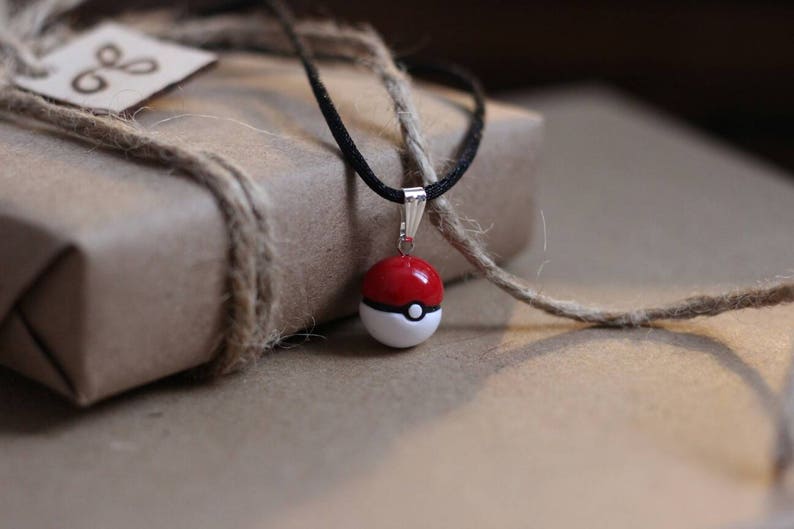 Anime Jewelry Pokemon Pokeball Necklace