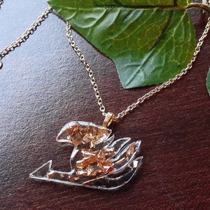 Collana a catena con simbolo Fairy Tail in cristallo oro
