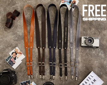 Personalized camera strap, leather camera strap, DSLR camera holder, replacement strap, photographer gift, custom sony camera strap
