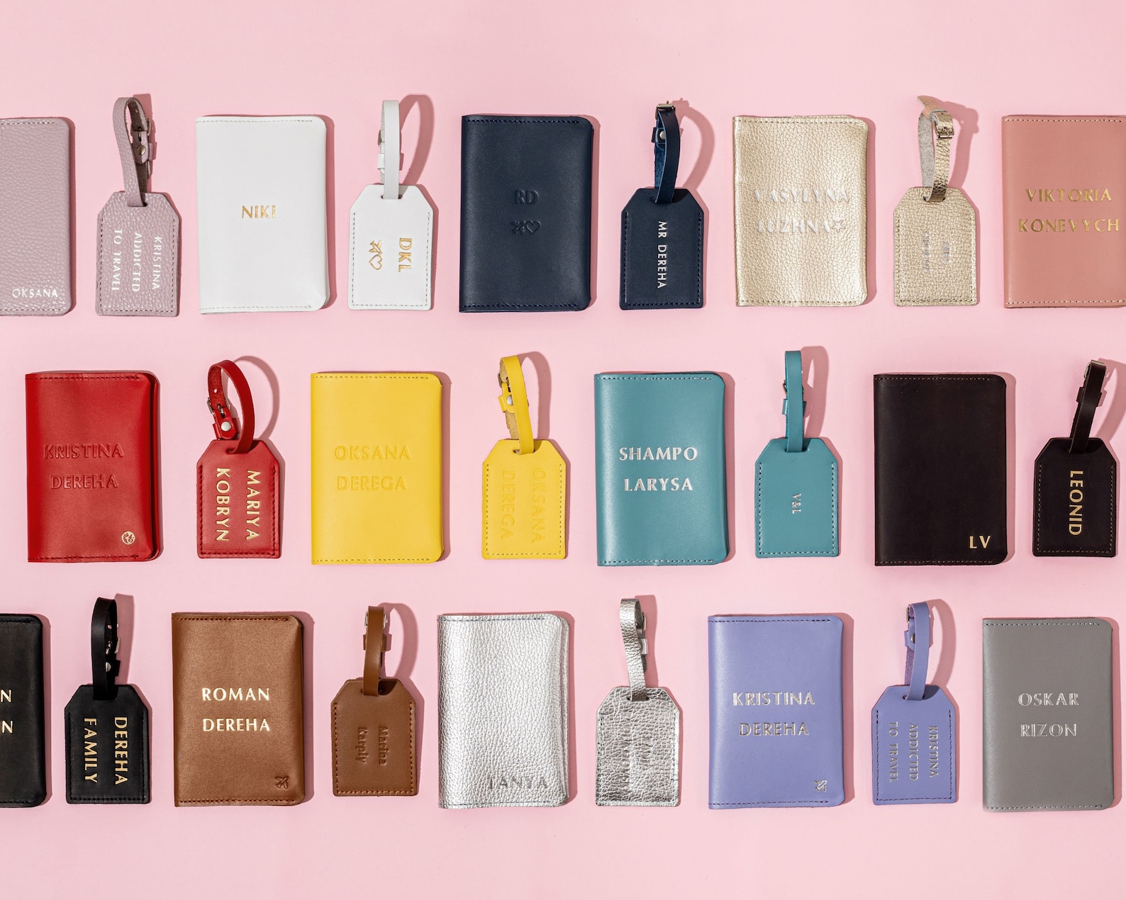 Personalized Passport Cover and Luggage Tag Set Leather Etsy