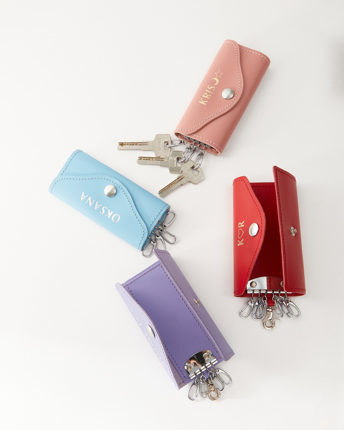 Customized Key Wallet, Key Case With Belt Attachment, Engraving Key ...