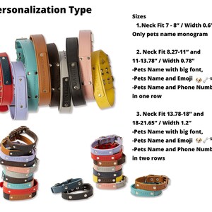 Collar de cuero para perro, collar personalizado para perro, collar de cuero para perros pequeños, medianos y grandes, collar grabado para perro, collar elegante para perro imagen 6