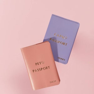 Gepersonaliseerde lederen huisdier paspoort houder, hond paspoort portemonnee, kat paspoort cover, reis hond paspoort, hond eigenaar accessoire, huisdier eigenaar cadeau