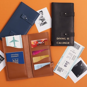 Organizer da viaggio personalizzato per famiglie, cartella portadocumenti, borsa portapassaporto con protezione, portafoglio porta-tessere Wanderlust, porta-tessere vaccinali, regalo da viaggio