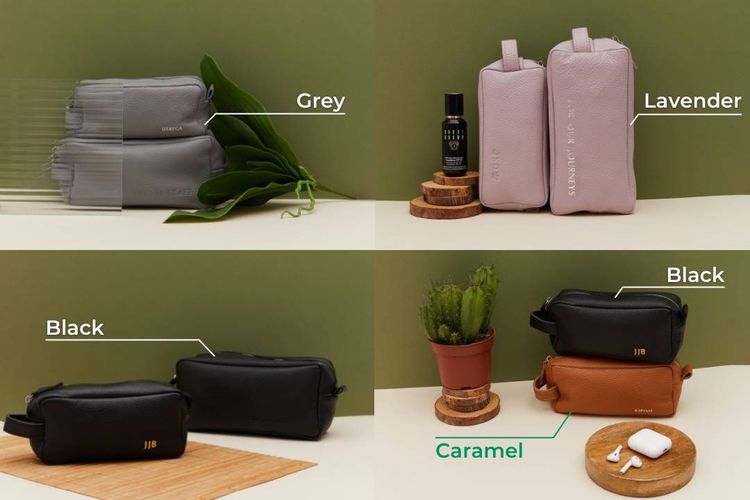 Personalized Leather Cosmetic Bag for Men Shaving Bag With Etsy Canada