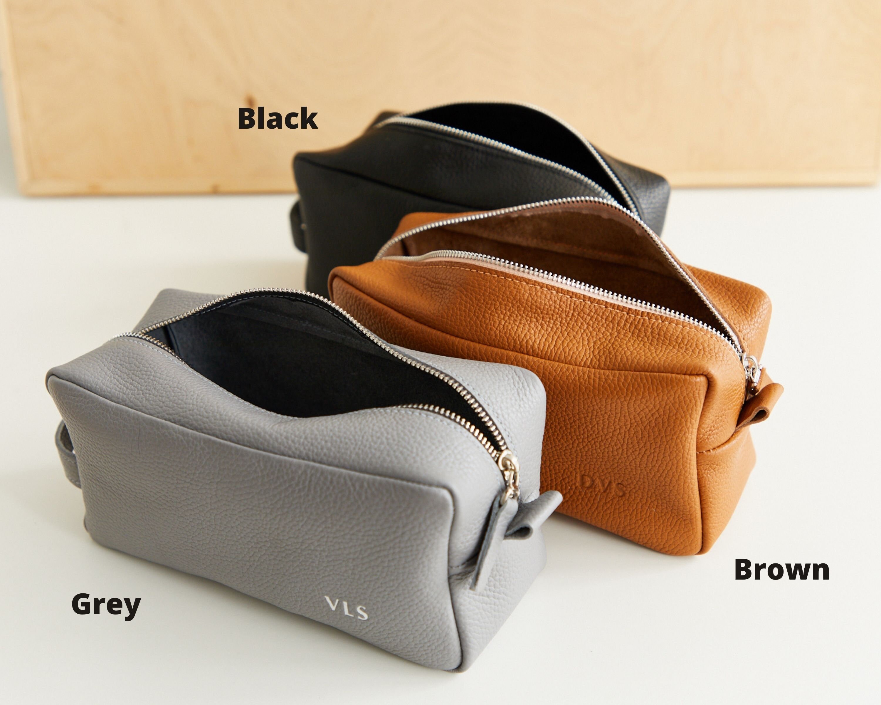 Personalized Shaving Kit Groomsmen Gift Set Leather Dopp Kit Etsy