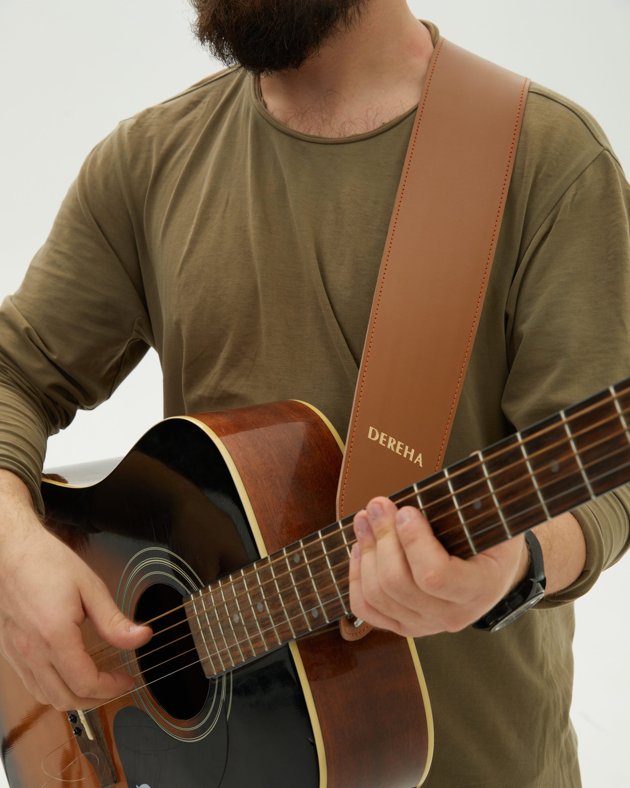 CINTURINO PER CHITARRA IN PELLE PERSONALIZZATO IL TUO NOME 2 - Foto 5