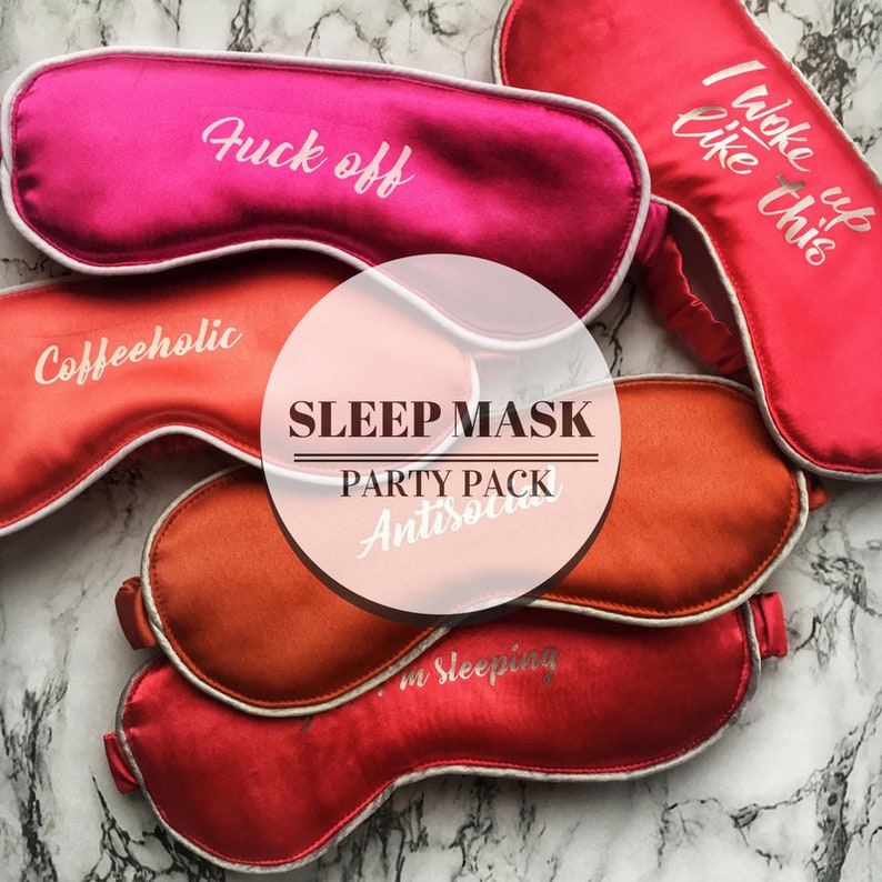 Funny Sleep Mask Pack Silk Sleep Mask For Women Bachelorette Etsy