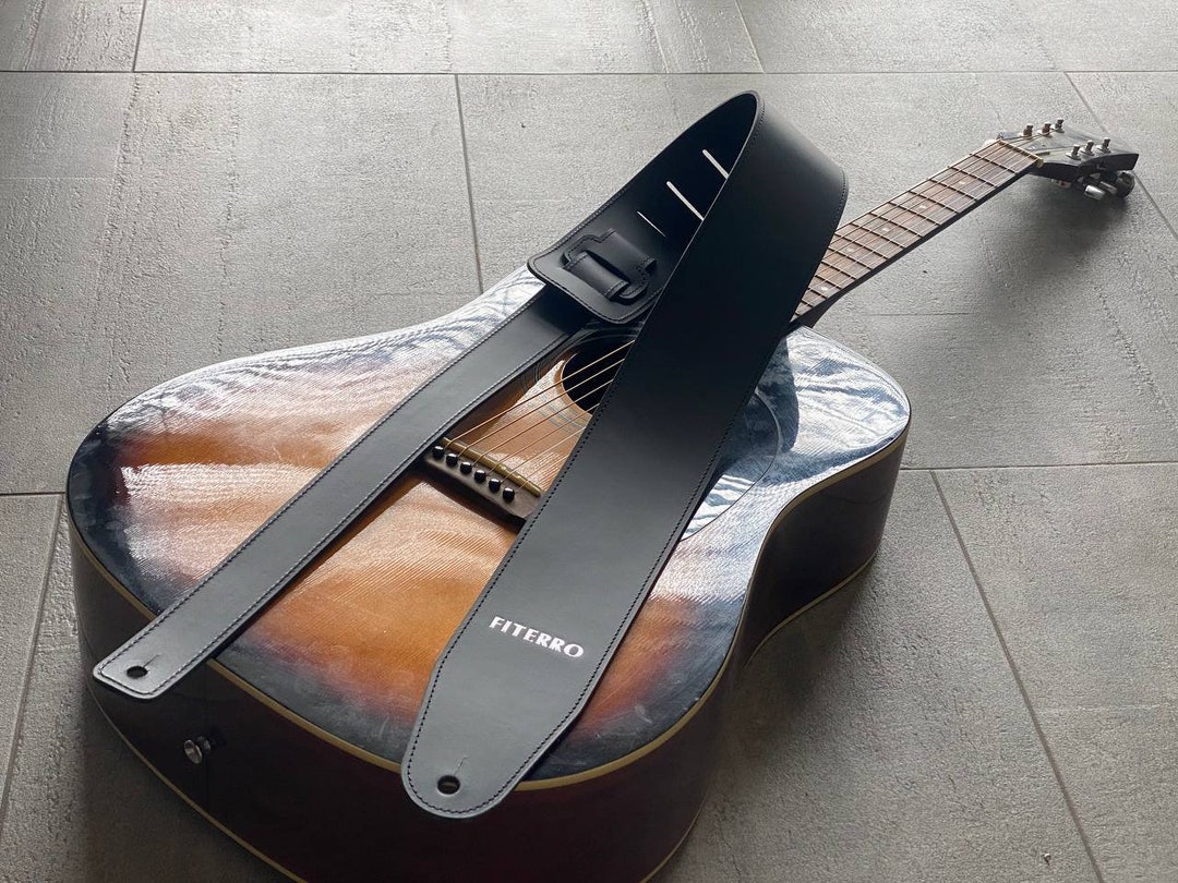 Personalized Leather Guitar Strap, Custom Electric Guitar Belt With