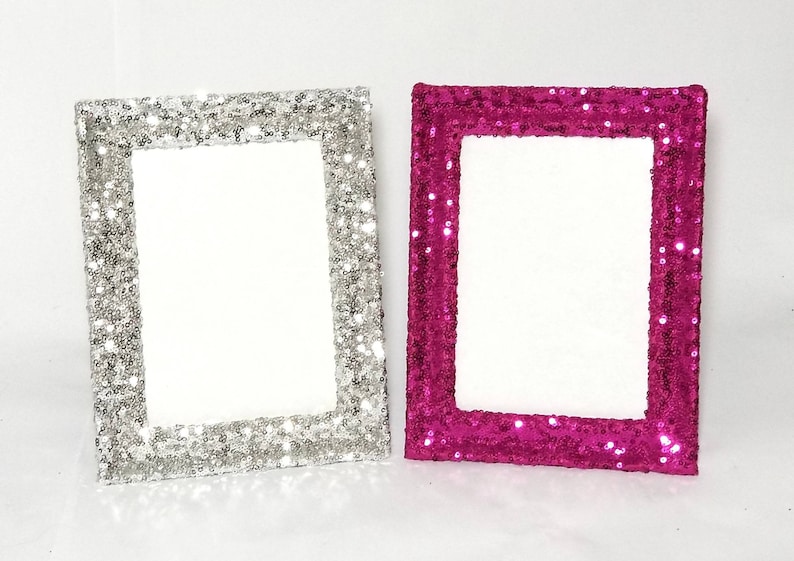 Sequin glitter 4x6 5x7 8x10 picture photo frame bling Desk Etsy