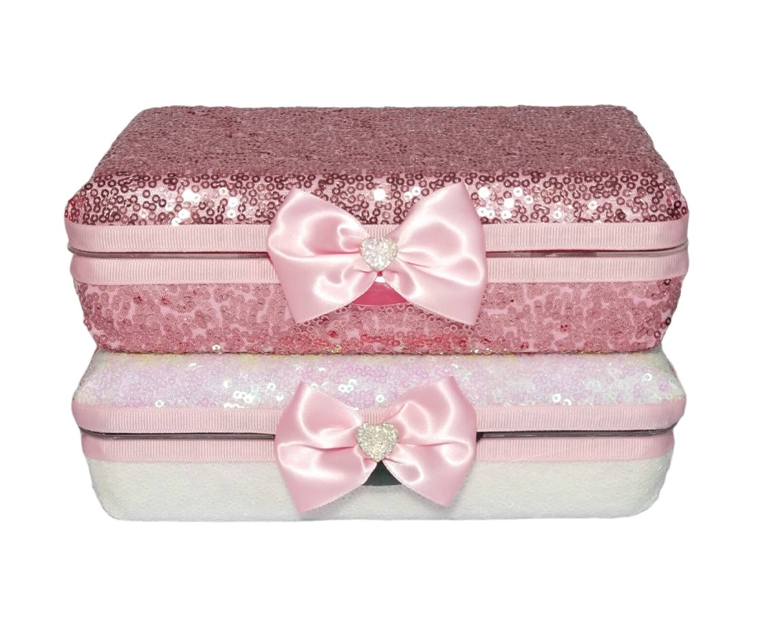 Pencil Box Makeup Brush Jewelry Holder Case Sequin Glitter Etsy