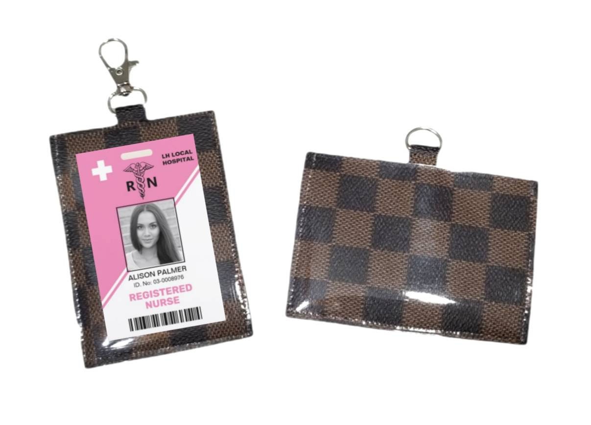 Work Badge Holder Checkered Wallet Vertical Horizontal ID Card -  New  Zealand