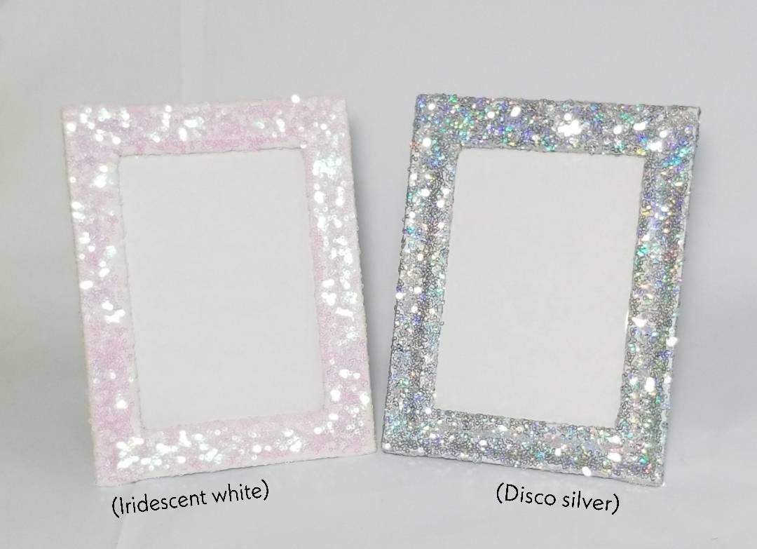 Sequin glitter 4x6 5x7 8x10 picture photo frame bling Desk Etsy