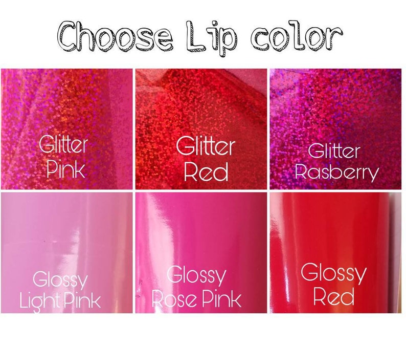 Pu&ograve; includere: Sei diversi colori di lucidalabbra: rosa glitterato, rosso glitterato, lampone glitterato, rosa chiaro lucido, rosa lucido e rosso lucido.