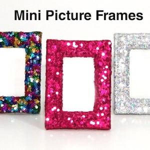 2.5x3.5 Mini picture photo frame sequin glitter bling Desk room decor pink gift birthday wedding party favor decoration reservation table