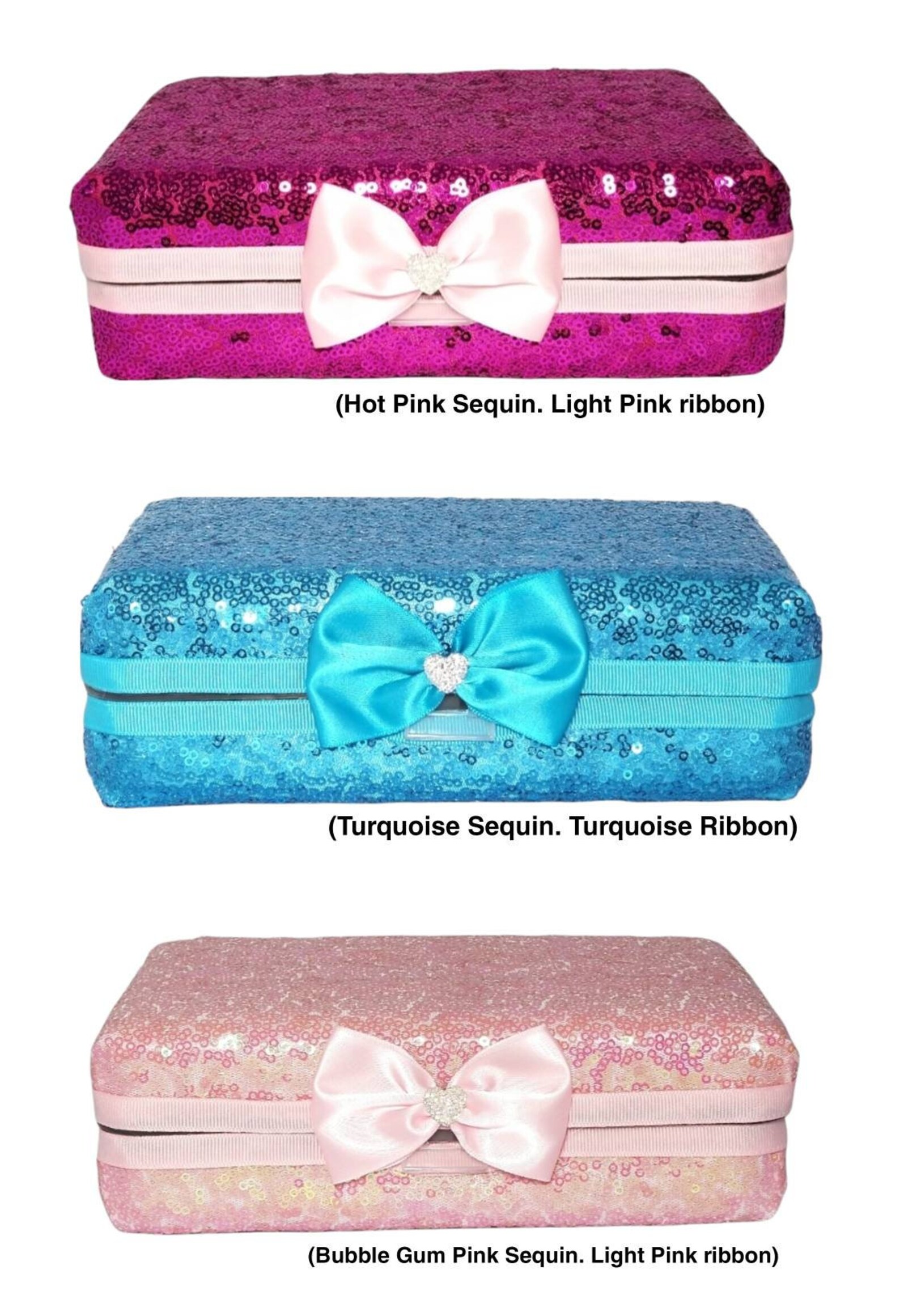 Pencil Box Makeup Brush Jewelry Holder Case Sequin Glitter Etsy