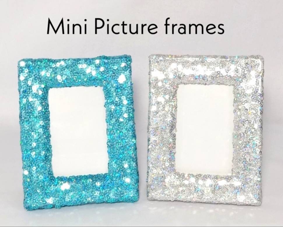2.5x3.5 Mini picture photo frame sequin glitter bling Desk Etsy