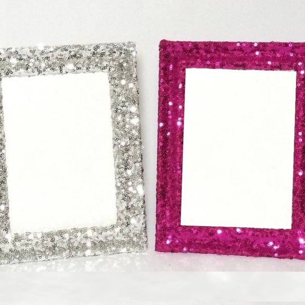 4x6 5x7 8x10 11x14 Picture Frame sequin wrapped...ACRYLIC glass..photo sparkle bling Desk room birthday table party wall decoration
