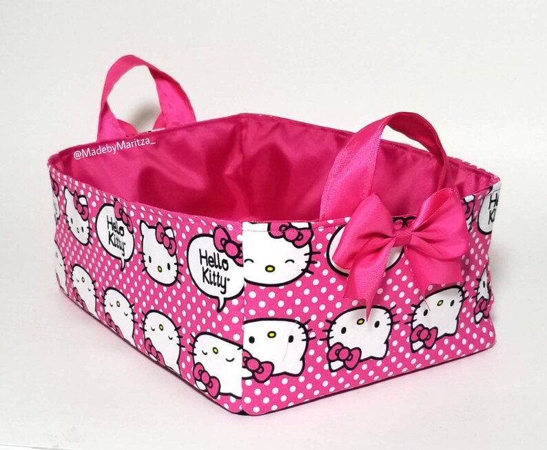 Hello Kitty Organizer Box Makeup Holder Storage Basket Desk Etsy