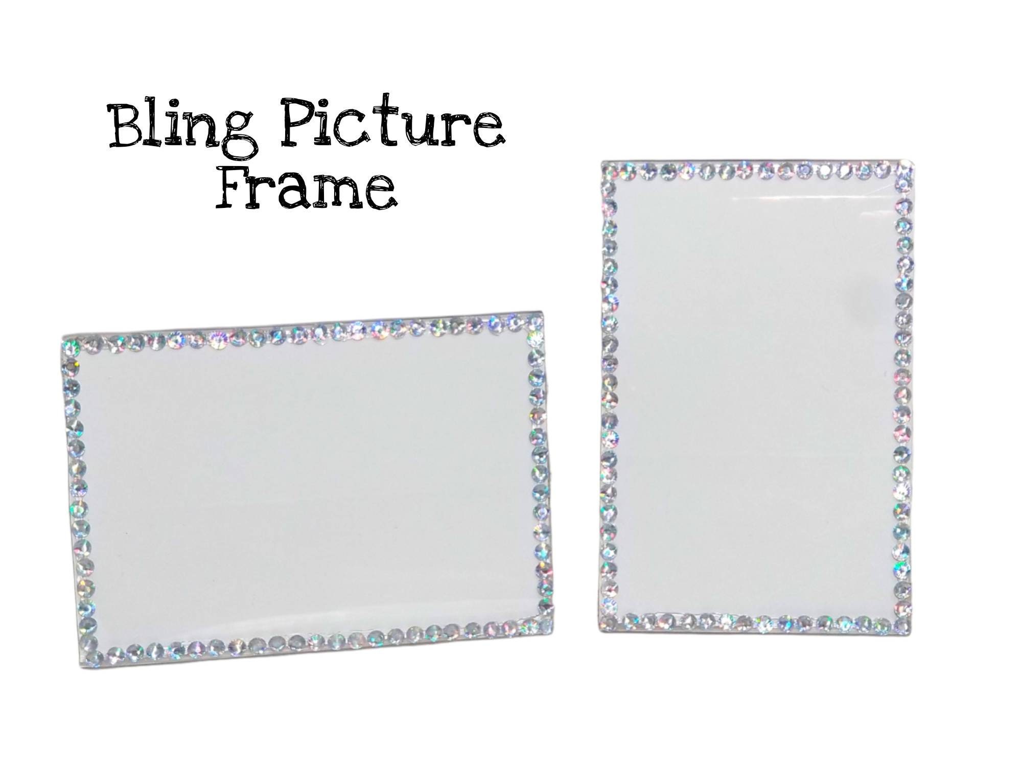 Bling Picture Frame 4x6 5x7 8x10 Sparkle Rhinestones Acrylic Standing ...