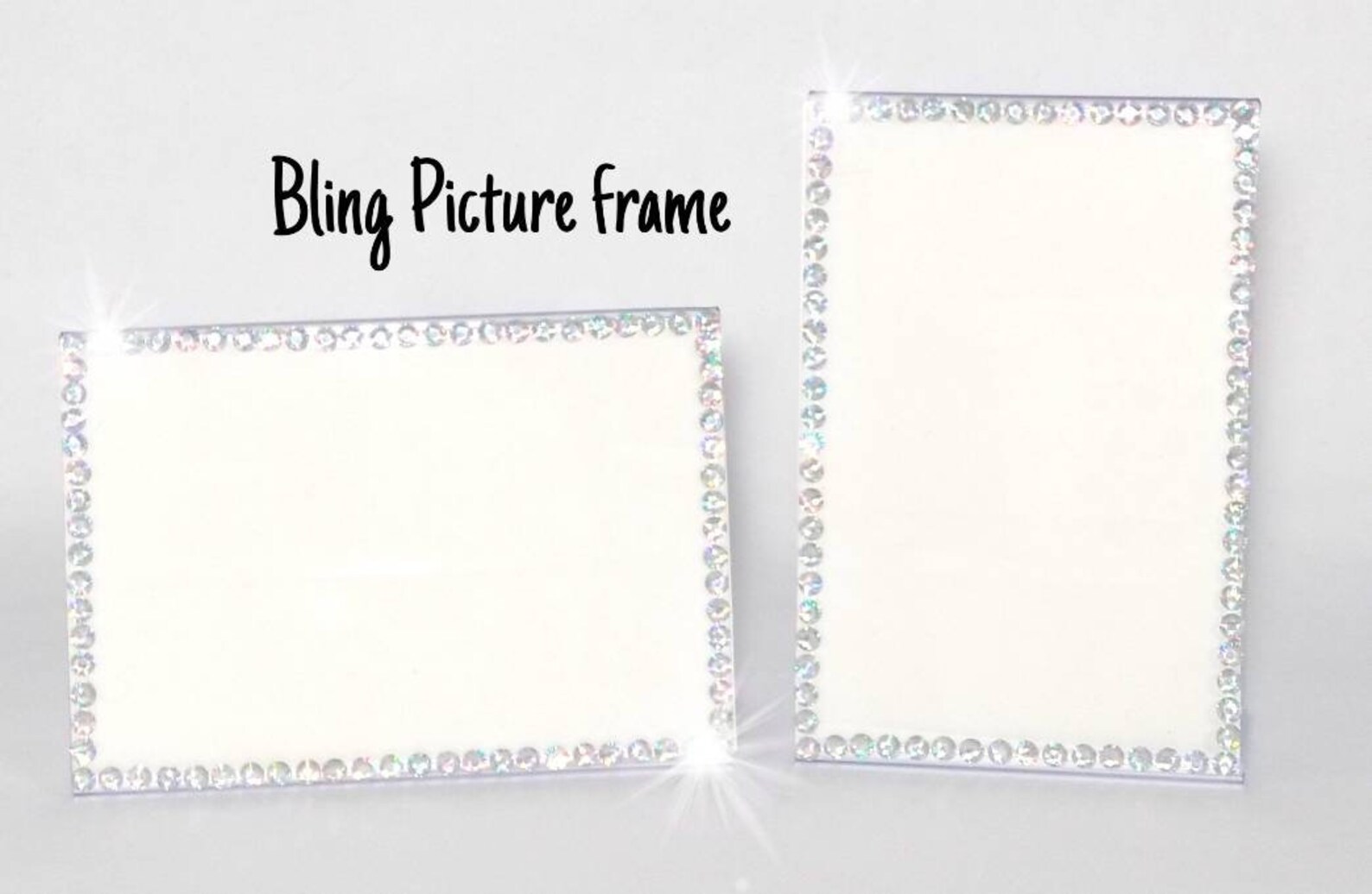 Bling picture frame 4x6 5x7 8x10 sparkle rhinestones acrylic Etsy