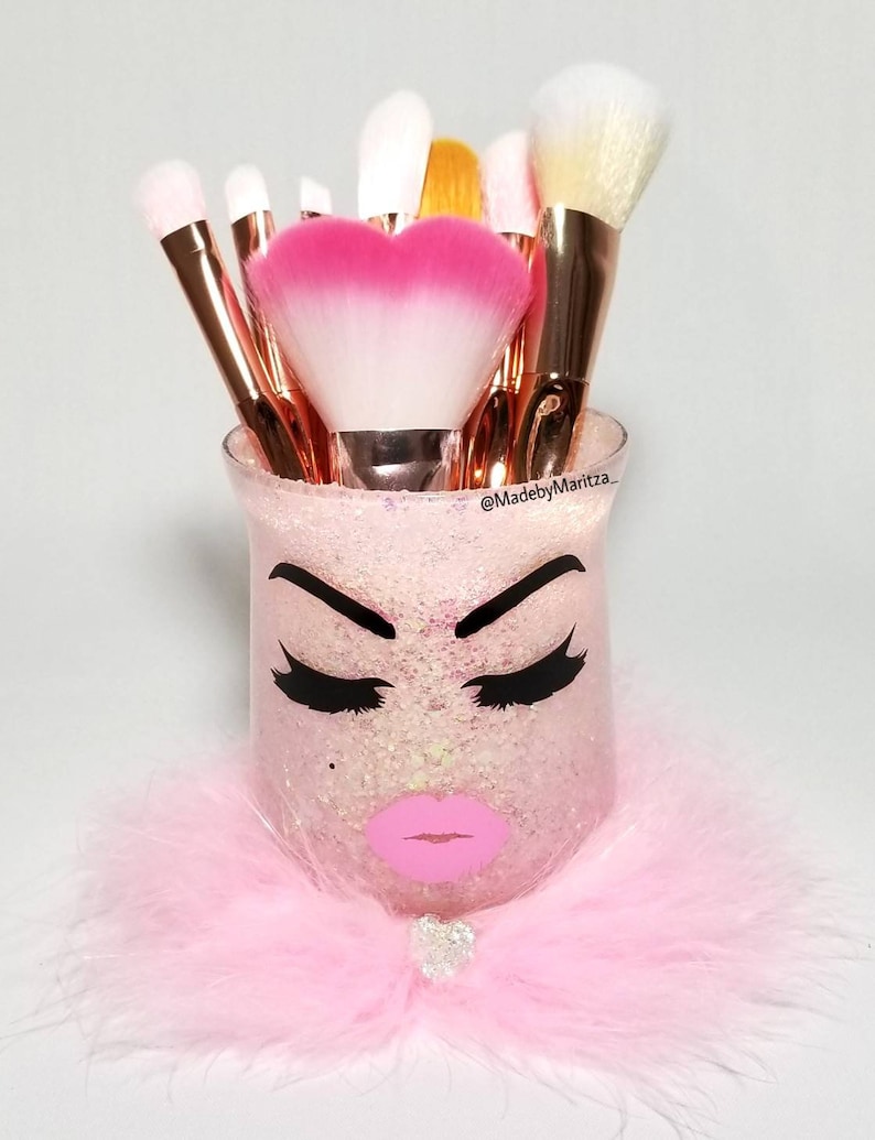 Pink Glitter Makeup Brushes Set Diamond Shinny Makeup Brush For