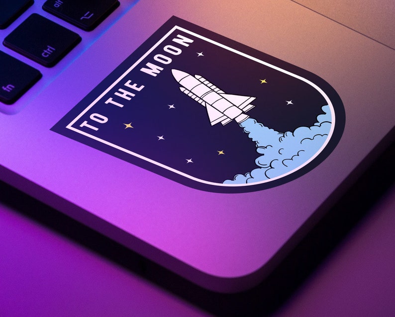 Space Patch Laptop Sticker Pack of 4 Quality Vinyl Sticker. Etsy