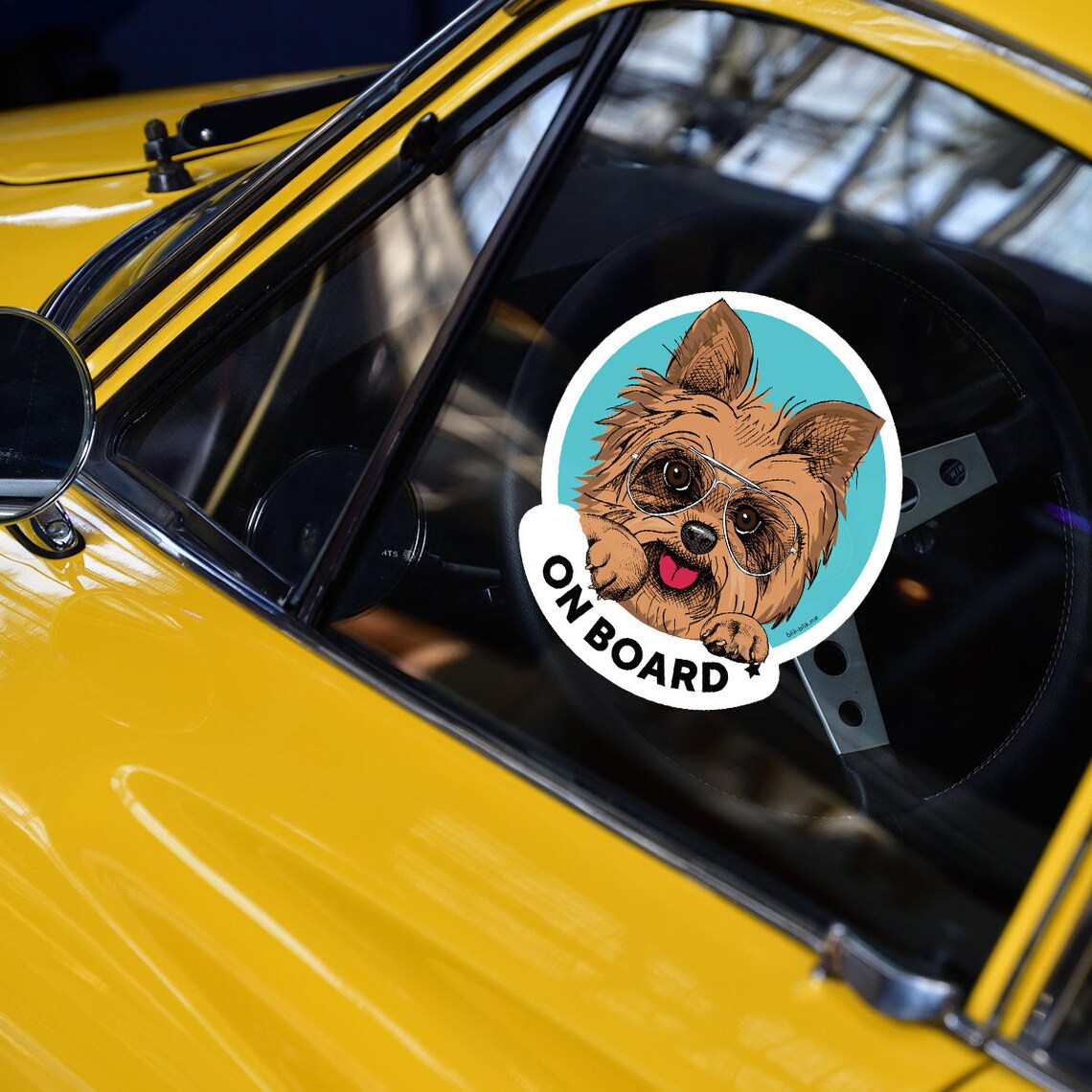 Yorkshire terrier board car sticker for women. Yorkie decal is Etsy