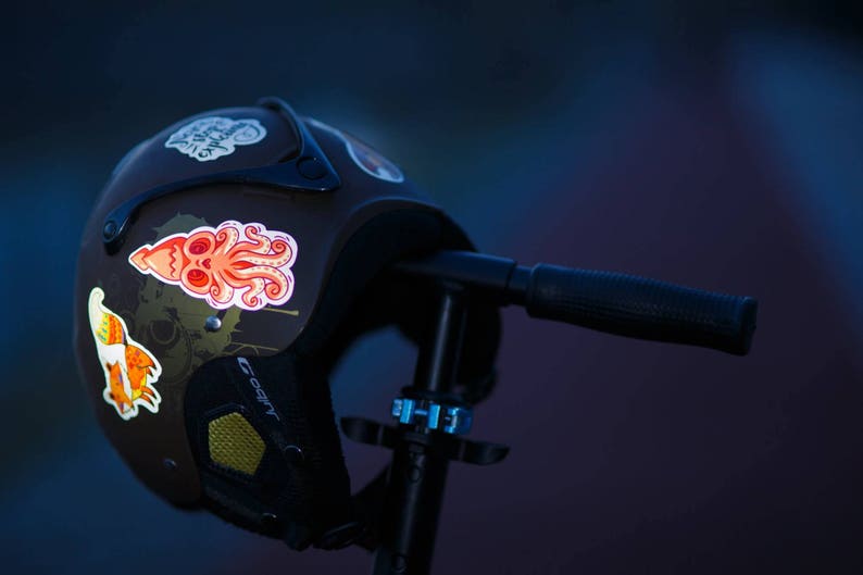 Reflective Stickers for Bike & Helmet Color Print for Road Etsy
