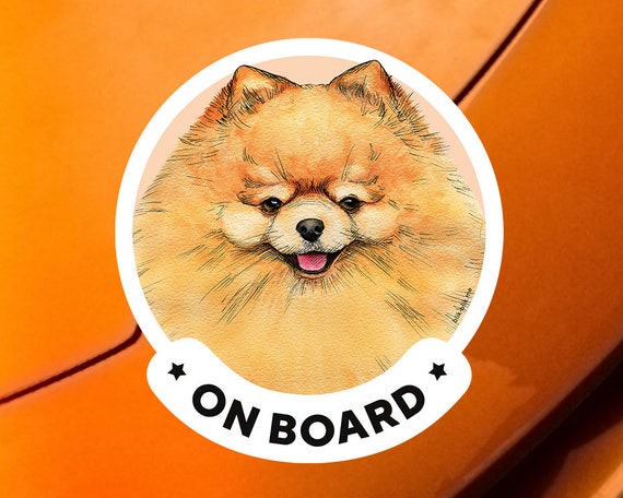 Pomeranian Dog Pom Pom Zwergspitz vinyl decal