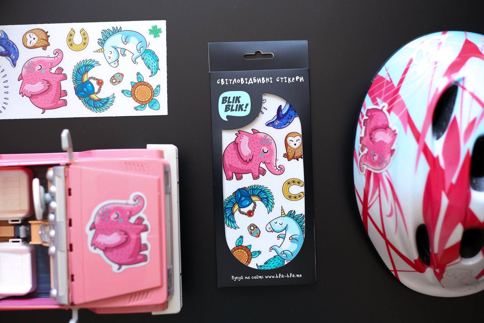 Reflective stickers for bike & helmet Color print For road Etsy